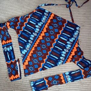 Colorful Geometric Halter